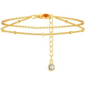 Tiny Chain Bracelet 18K Gold